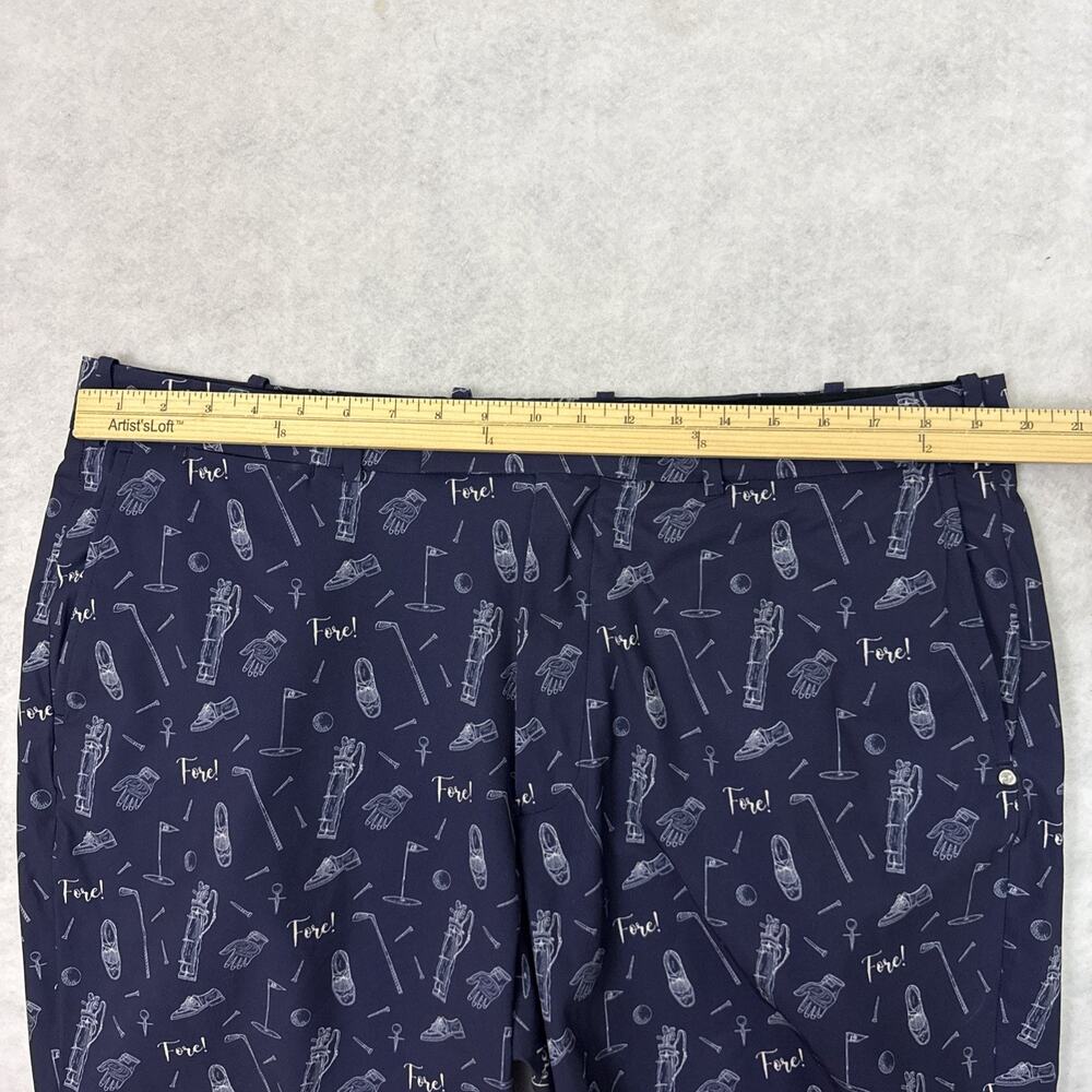 RLX Ralph Lauren Golf Shorts Mens 38 Navy Fore Print 9 Inch Performance Stretch - Picture 4 of 11